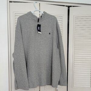 NWT (3x) Izod Quarter Zip Sweater, Gray